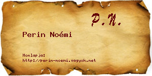 Perin Noémi névjegykártya